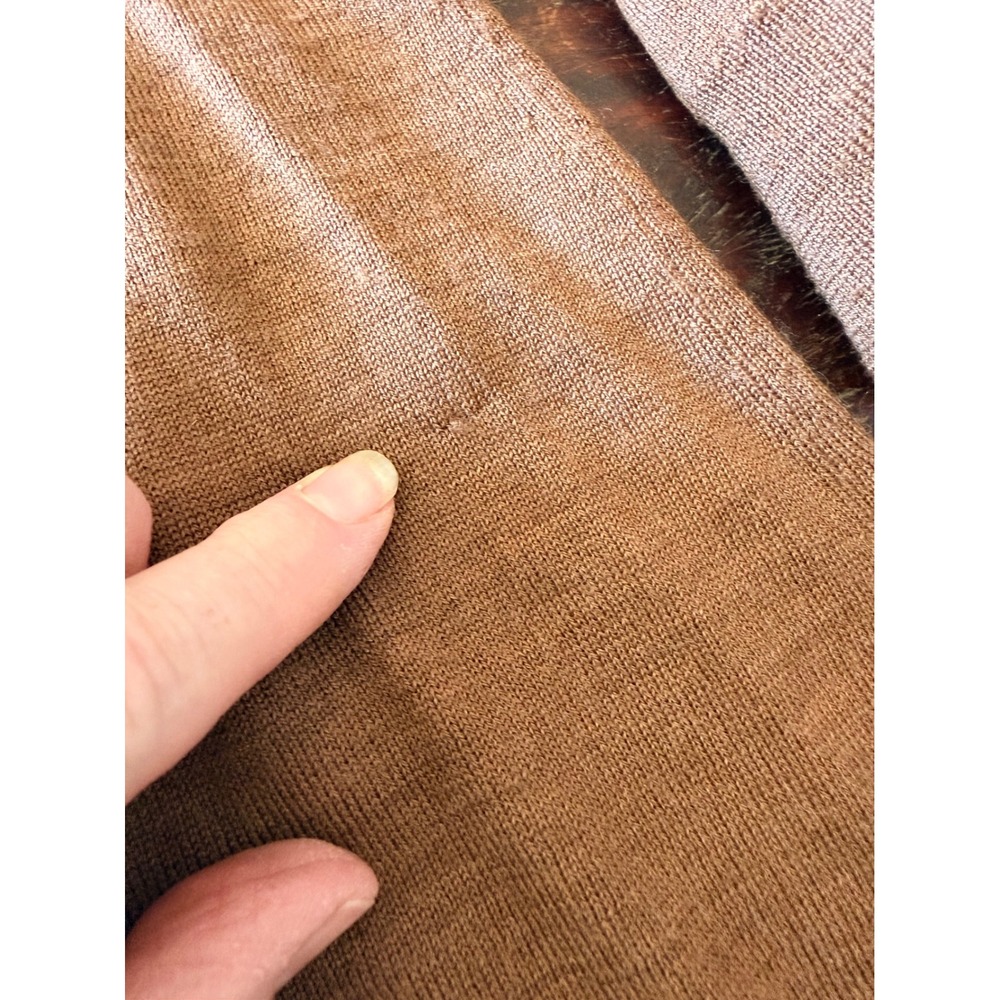 Eileen Fisher Sweater S Brown Good Merino Wool Boat Neck Minimalist Academia - Picture 10 of 13